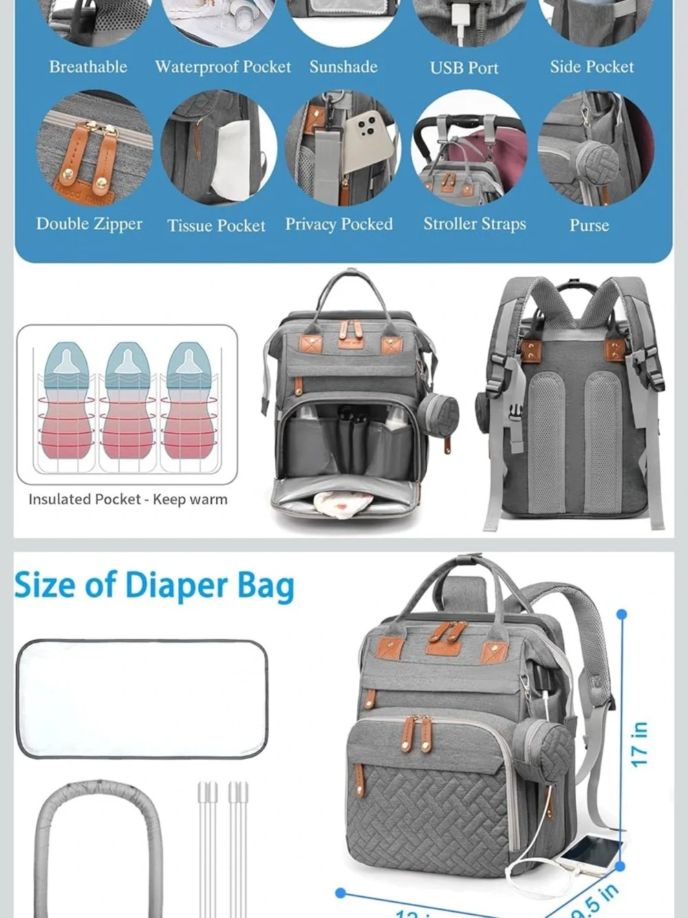 Diaper Bag Backpack
